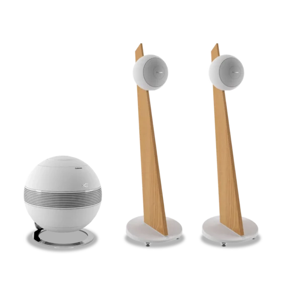 Paire d'enceintes colonnes Cabasse Baltic blanches et caisson de basses The Pearl Sub - EGT Bordeaux