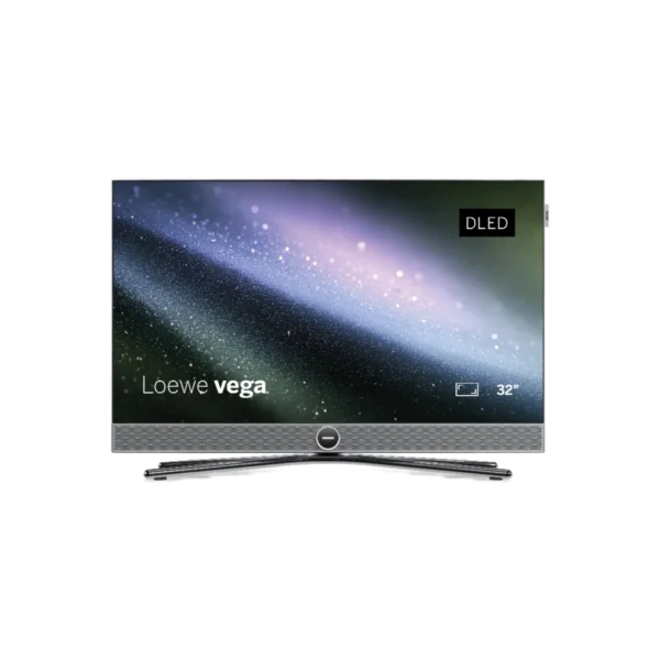 Téléviseur Loewe Vega 32 pouces, écran LCD Ultra HD, disponible au showroom Esprit Grand Théâtre Bordeaux.